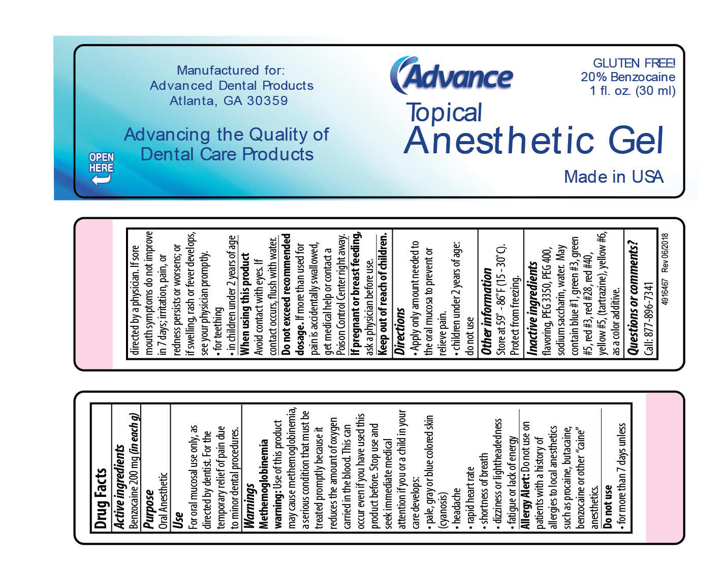 Advance Topical Anesthetic Gel